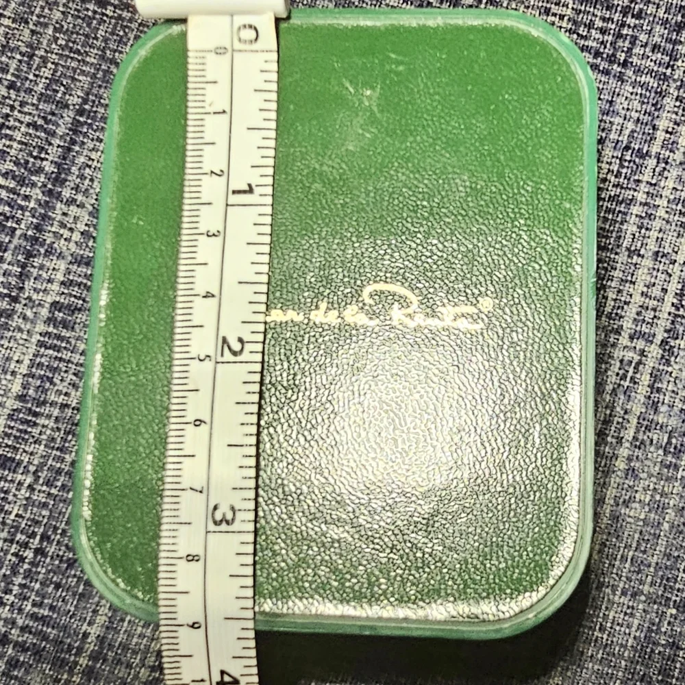 Oscar de la Renta green luxury watch box, formal, mad Men, vintage